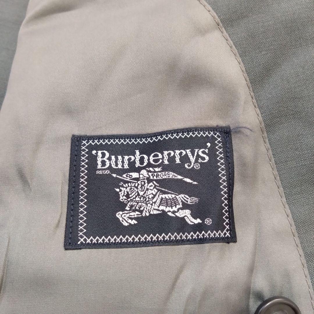 バーバリー ダブルスーツ セットアップ メタルボタン ウール モヘア グレー L