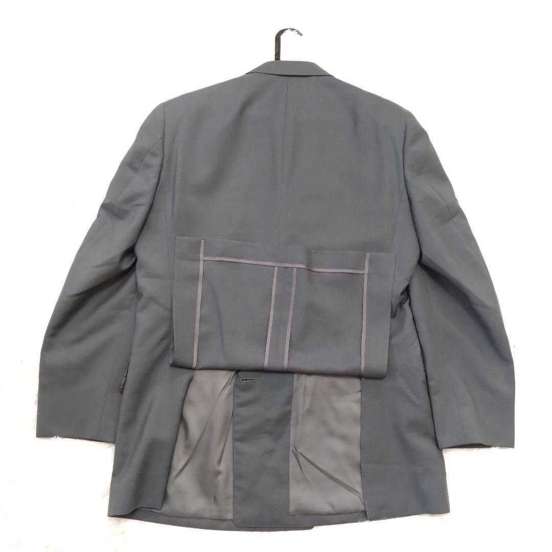 バーバリー ダブルスーツ セットアップ メタルボタン ウール モヘア グレー L