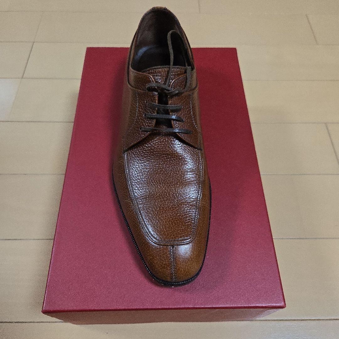 フェラガモ 7EE ブラウン レザーシューズ