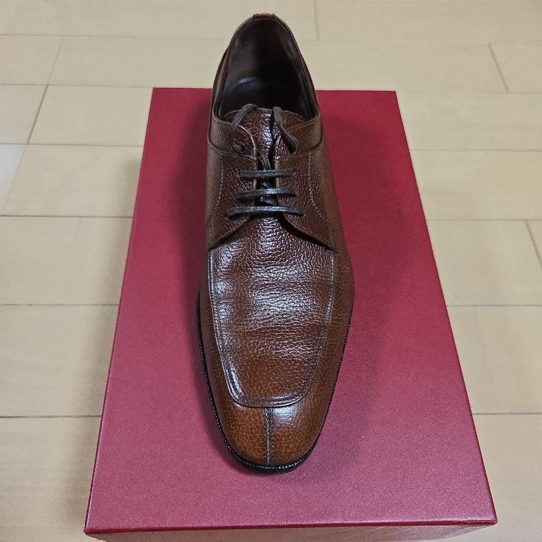 フェラガモ 7EE ブラウン レザーシューズ