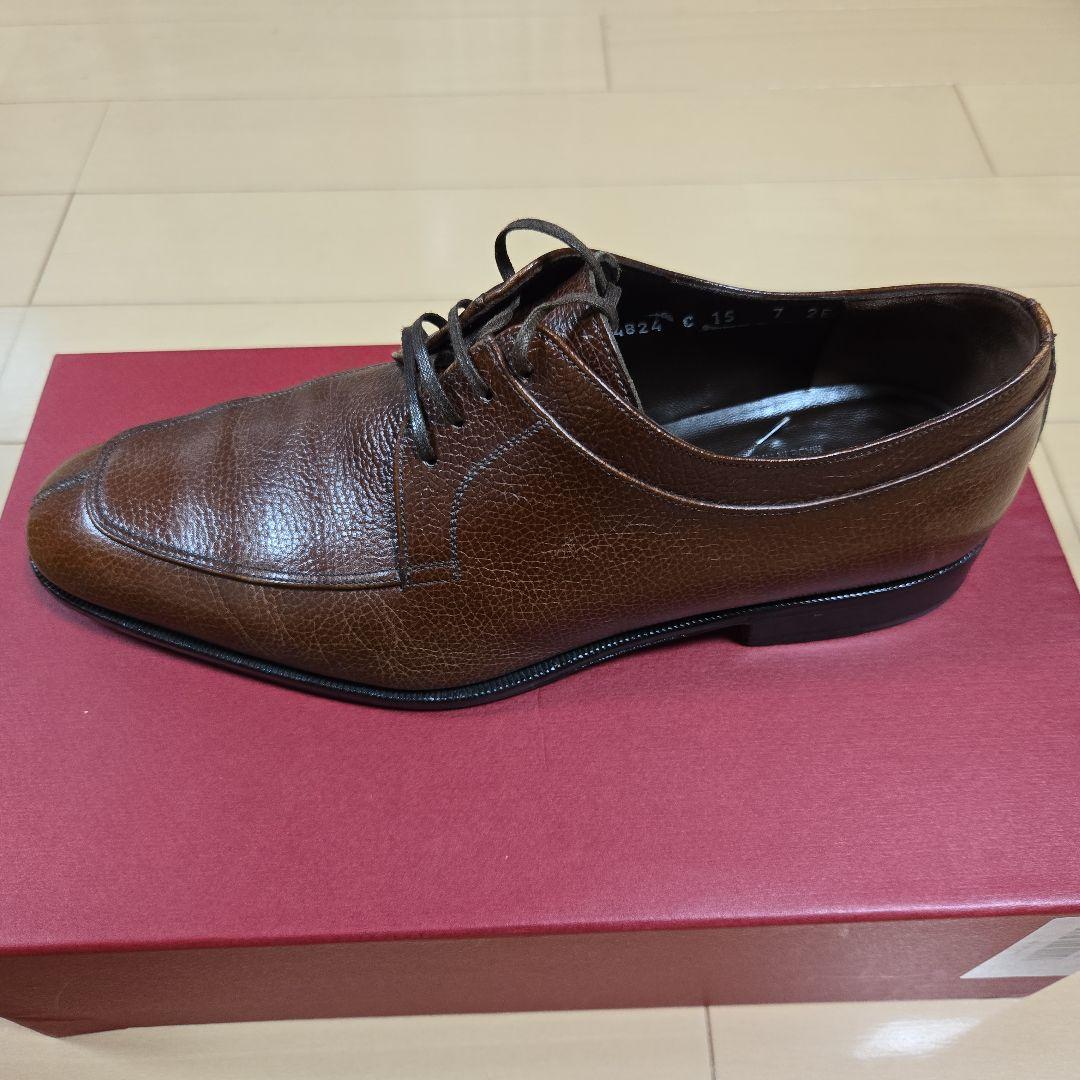 フェラガモ 7EE ブラウン レザーシューズ