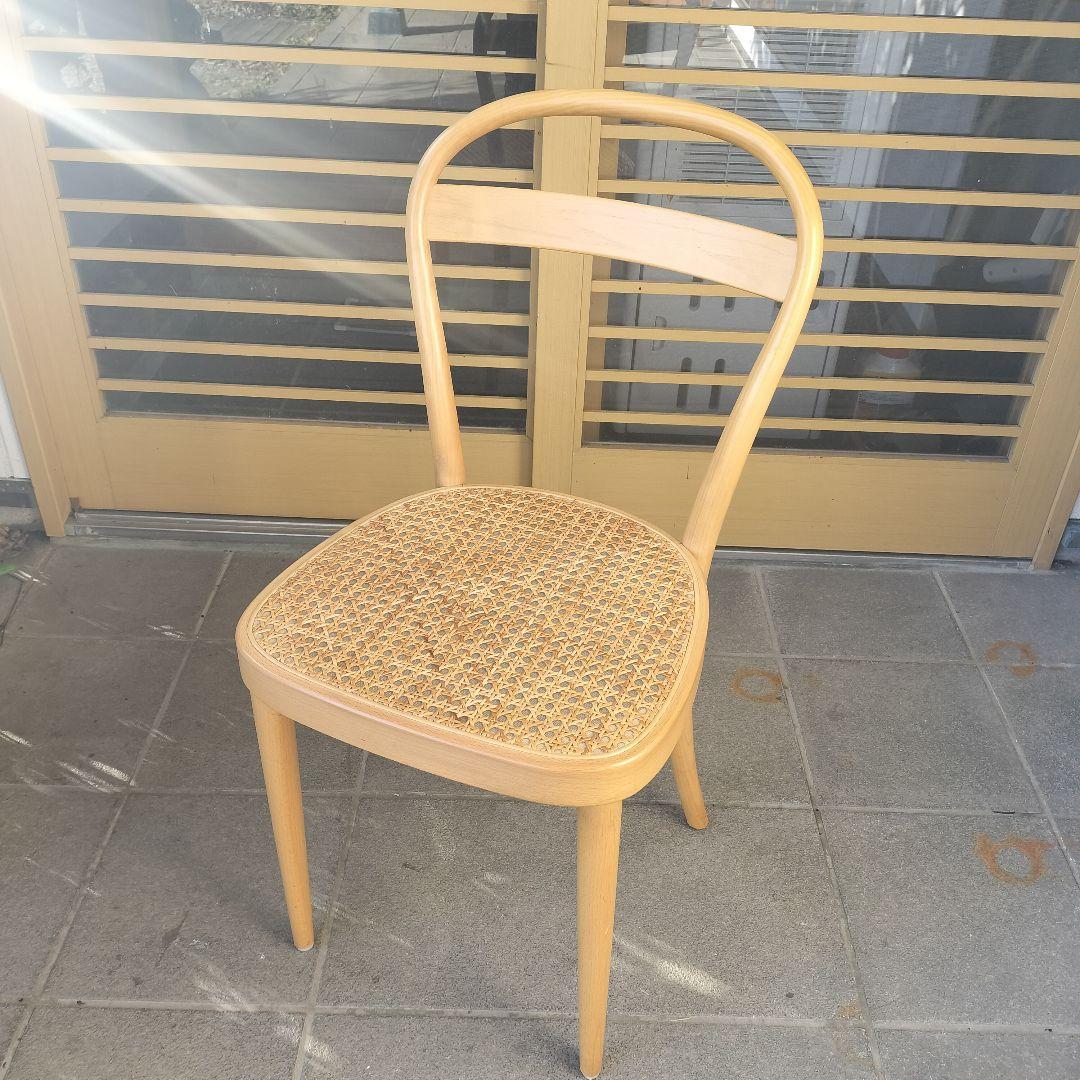 【A】曲げ木チェア　無印良品　トーネット社　ブナ材　ラタン