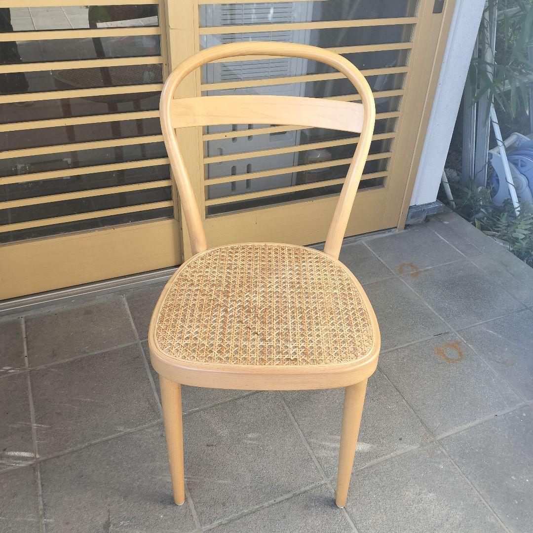 【A】曲げ木チェア　無印良品　トーネット社　ブナ材　ラタン