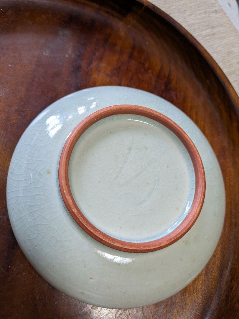 イムサエム　青い花模様とストライプの皿セット　安南手　市野吉紀