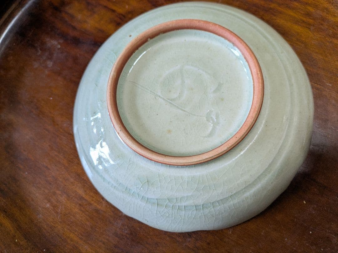 イムサエム　青い花模様とストライプの皿セット　安南手　市野吉紀