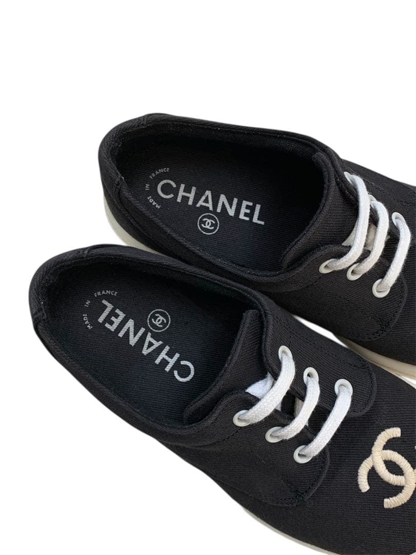 シャネル　スニーカー　黒白　ココマーク　　正規品