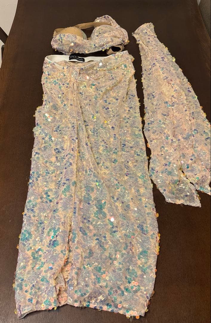 POLiNA ベリーダンス衣装　着物袖　スパンコール