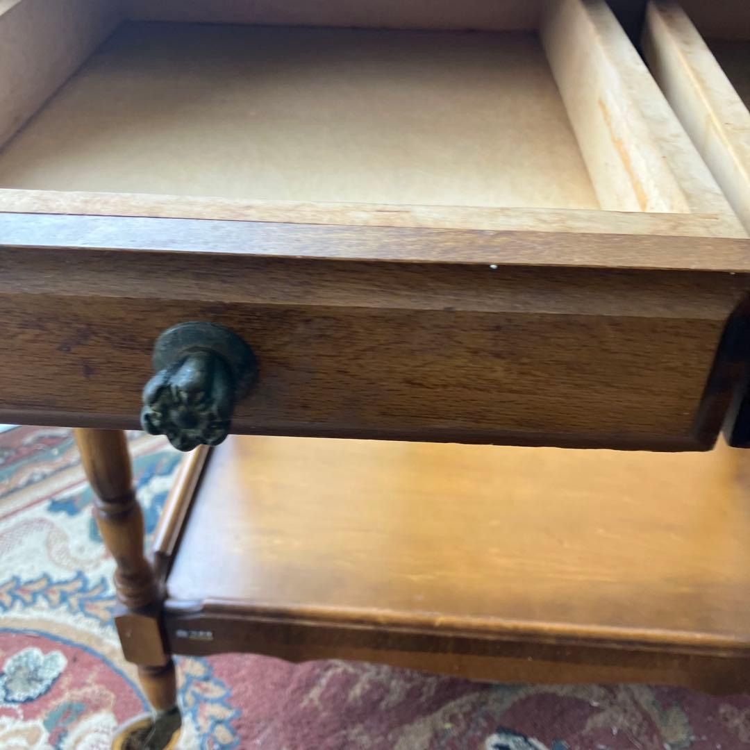 アンティーク カリモク 木製トローリー サービスワゴン キッチンカート 古家具