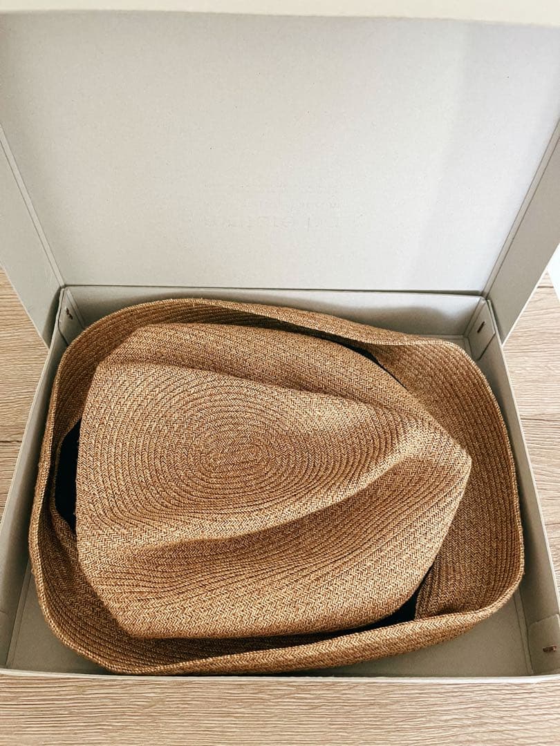 【未使用近】定価19,250円 BOXED HAT 7cm brimgrosgr