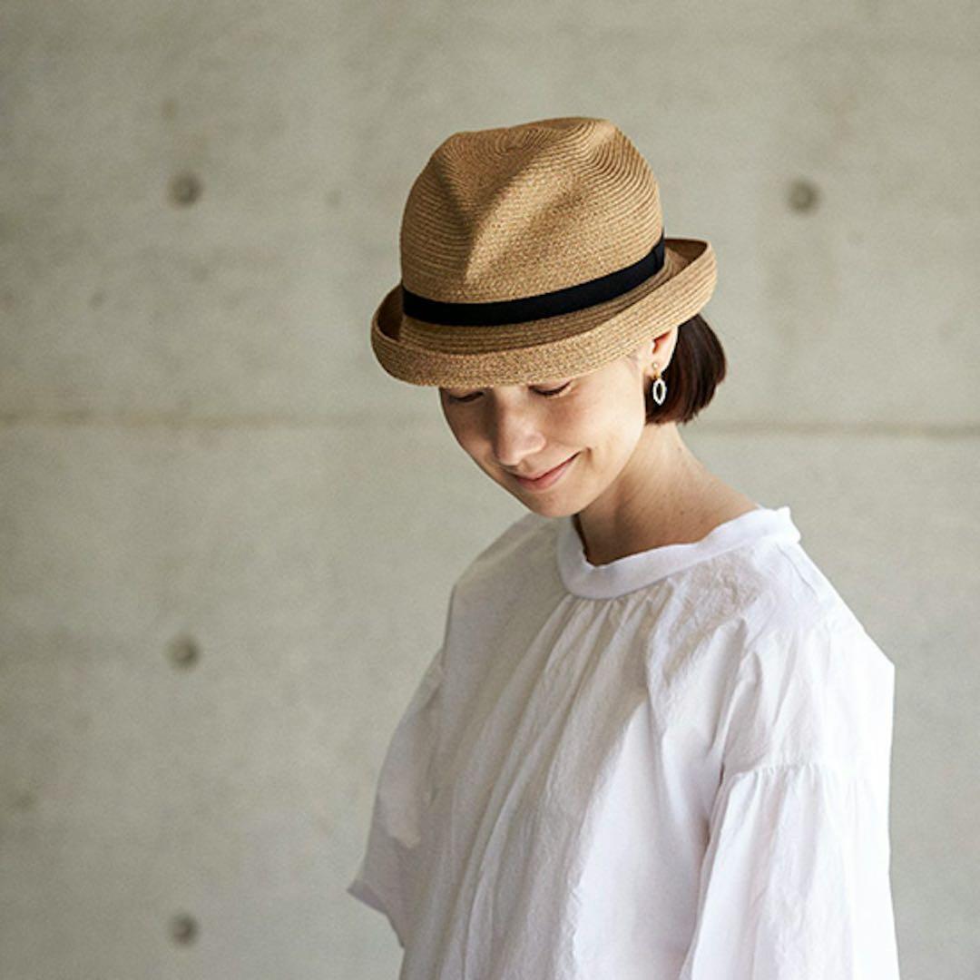 【未使用近】定価19,250円 BOXED HAT 7cm brimgrosgr