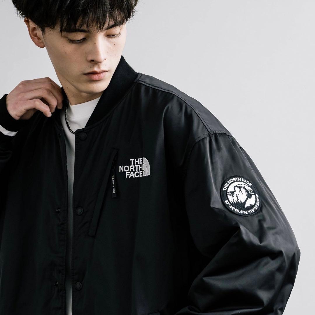 ZOZO完売 ノースフェイス　ボンバージャケット　スタジャン　ネイビー　M