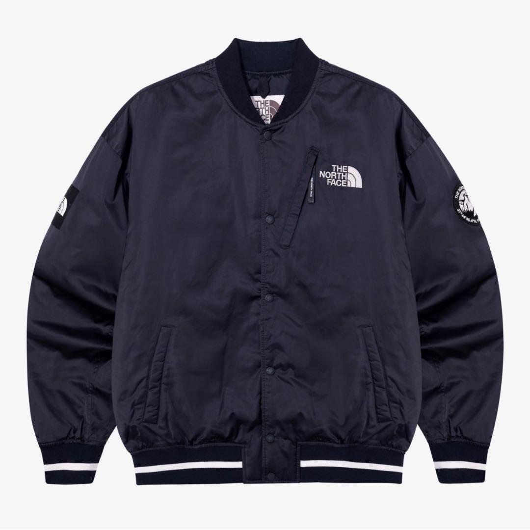 ZOZO完売 ノースフェイス　ボンバージャケット　スタジャン　ネイビー　M