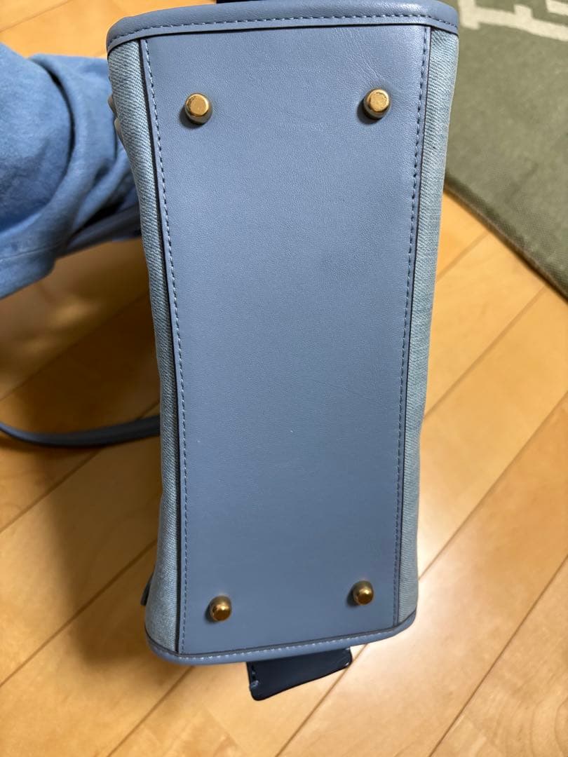 ラ*8様 COACH ローグ 25 ウィズ ティー ローズ デニム