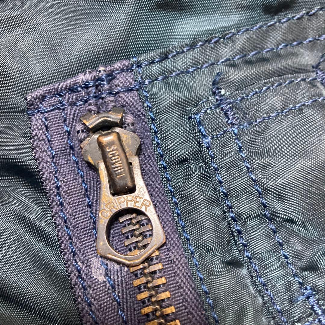 w*t様 70s USAF フライトジャケット　USA MA-1 ネイビー　L