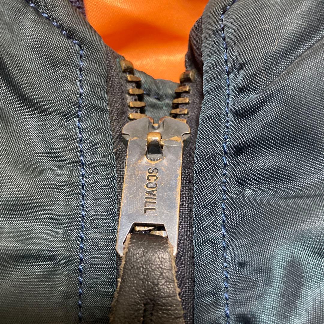 w*t様 70s USAF フライトジャケット　USA MA-1 ネイビー　L