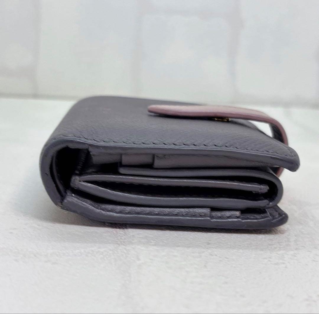 美品✨CELINE セリーヌ 折財布 スモールストラップウォレット グレー