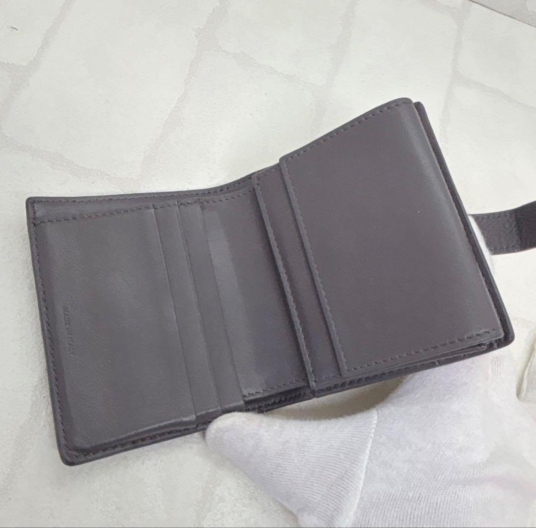 美品✨CELINE セリーヌ 折財布 スモールストラップウォレット グレー