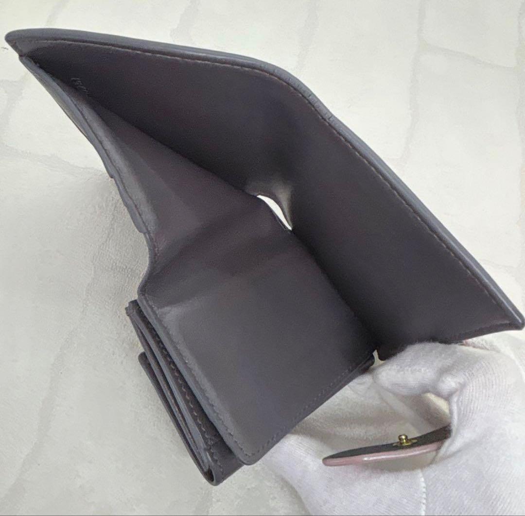 美品✨CELINE セリーヌ 折財布 スモールストラップウォレット グレー