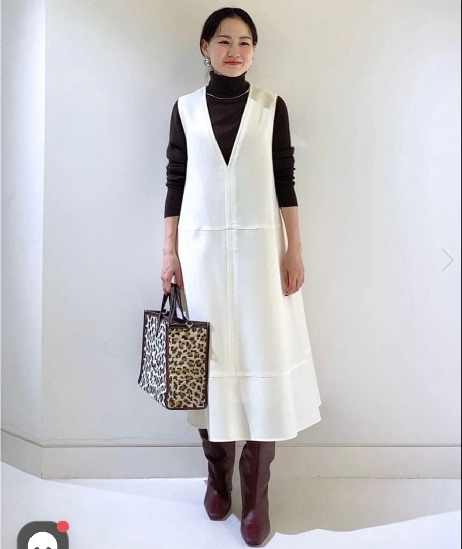 2024AW アルアバイル　オーバーフレアワンピース　ブラック