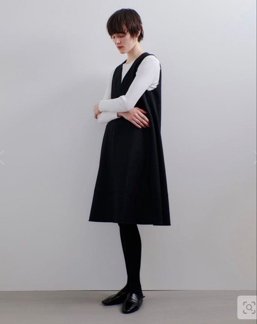 2024AW アルアバイル　オーバーフレアワンピース　ブラック