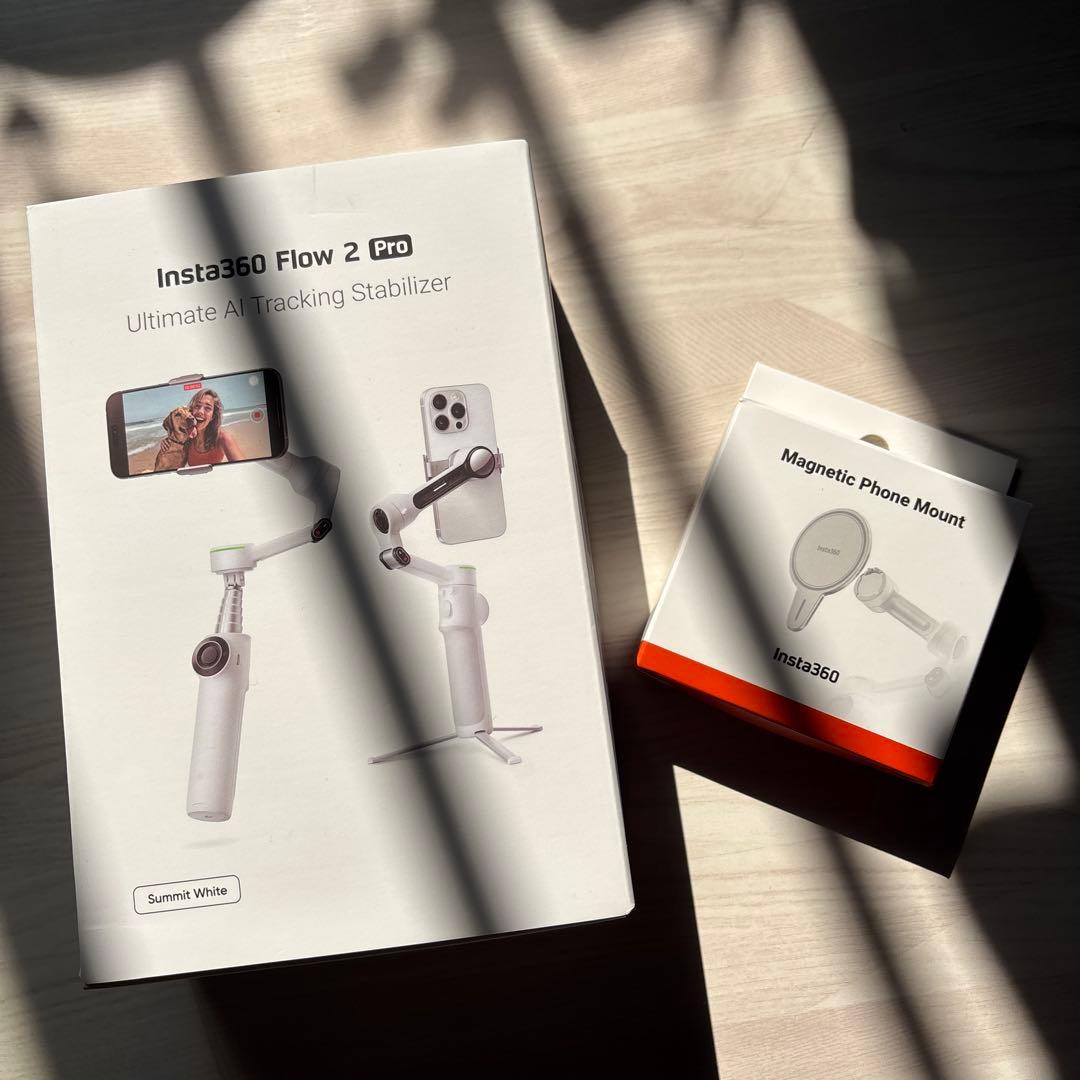 ほぼ新品→Insta360 Flow 2 Pro + マグネット式スマホマウント
