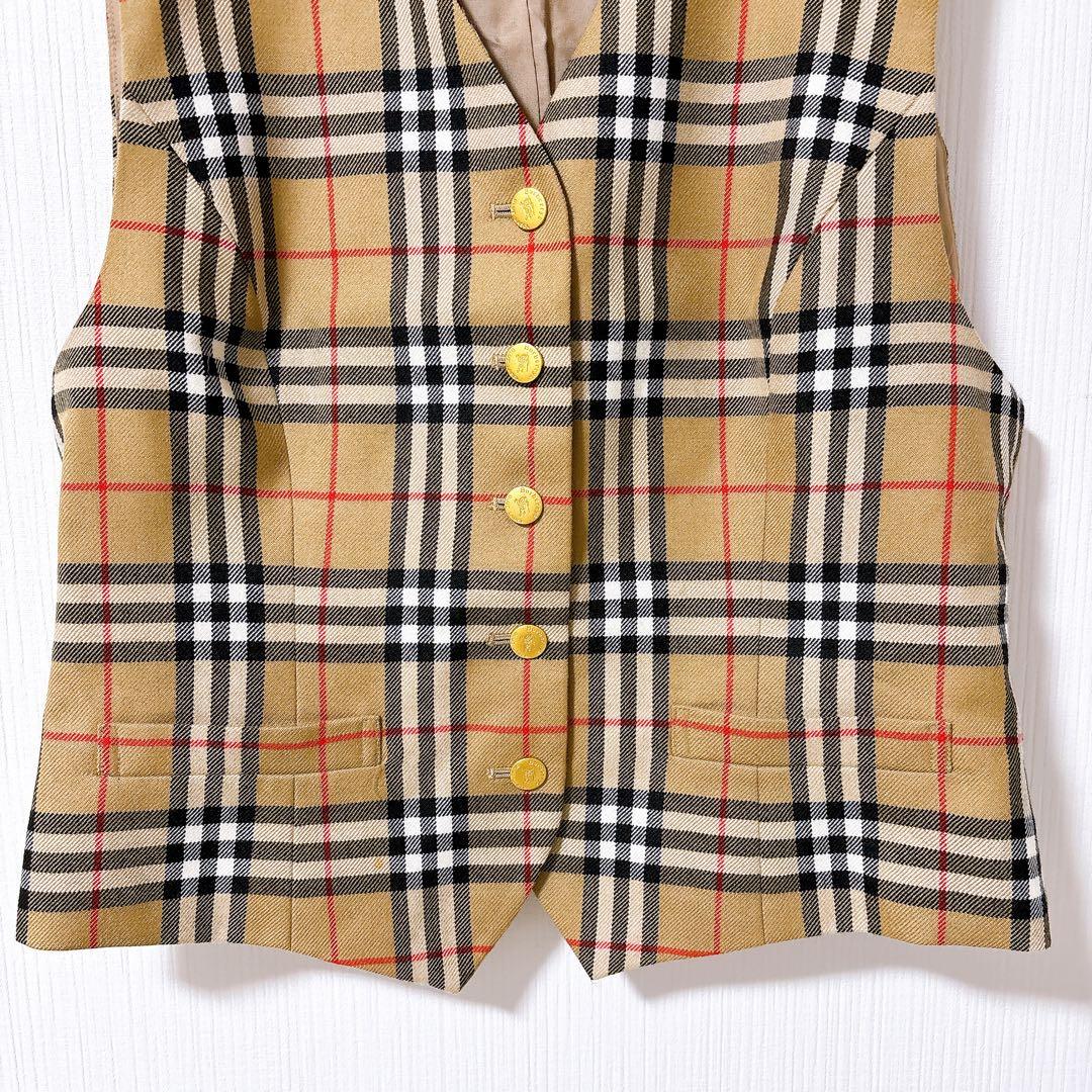 【美品】Burberrys バーバリーズ　ウールベスト　ノバチェック　ベージュ