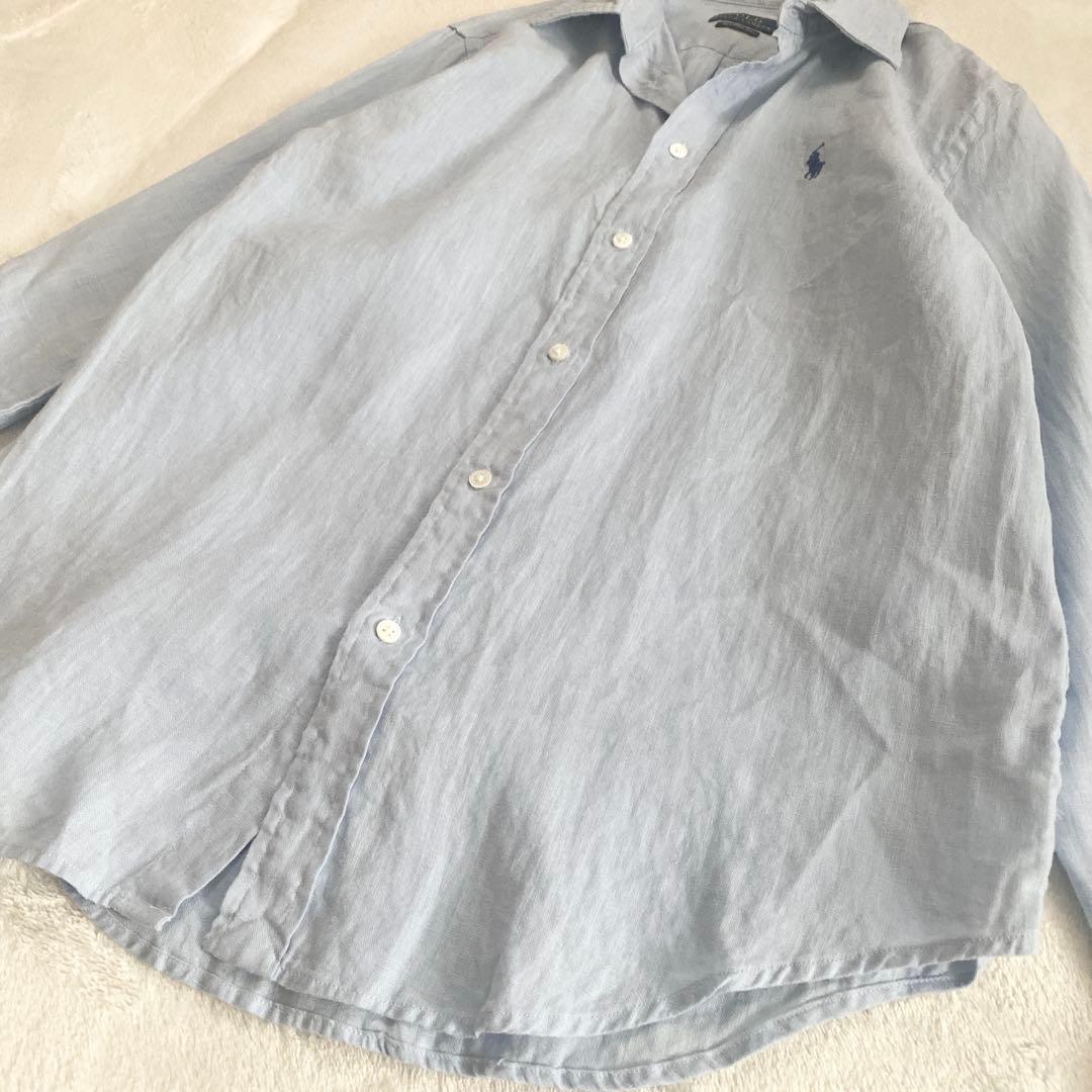 極美品 POLO RALPH LAUREN クラシックフィットリネンシャツ