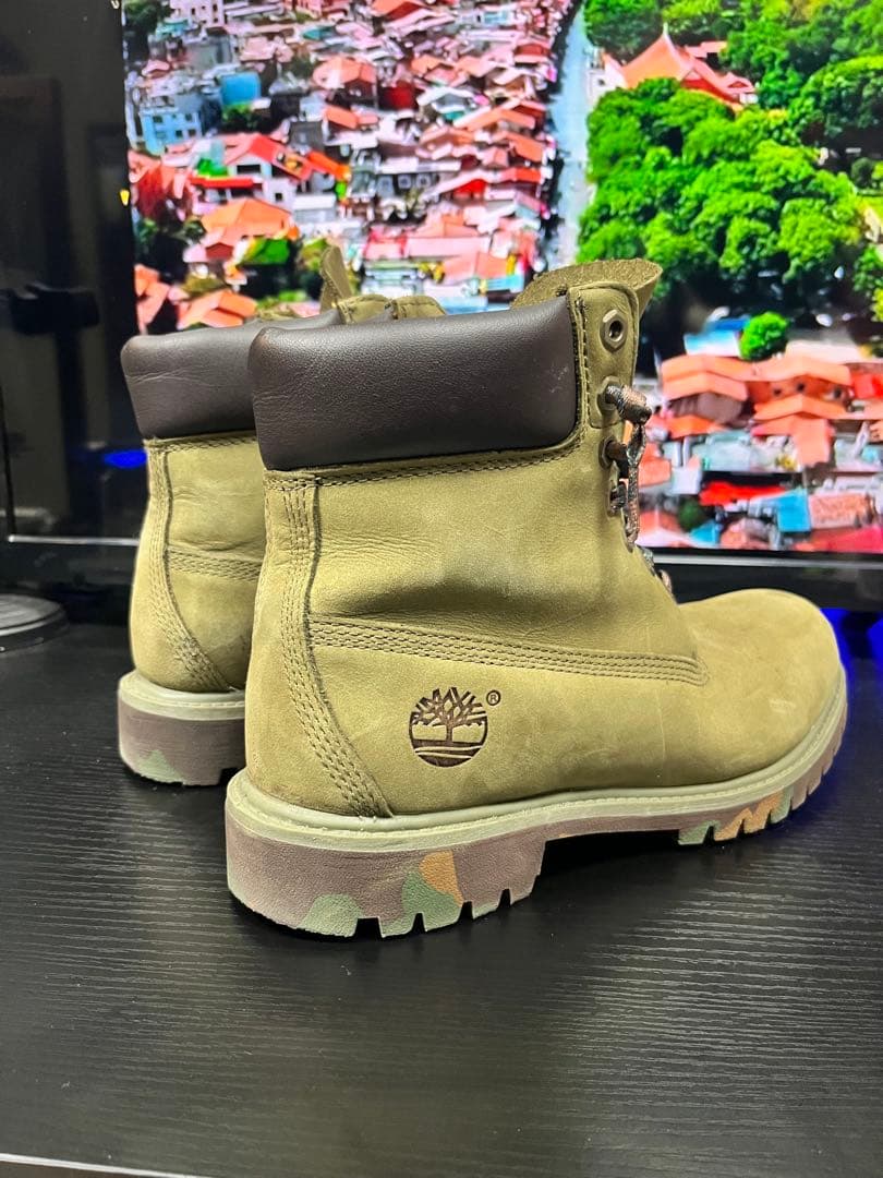 Timberland オリーブグリーン ハイカットブーツ