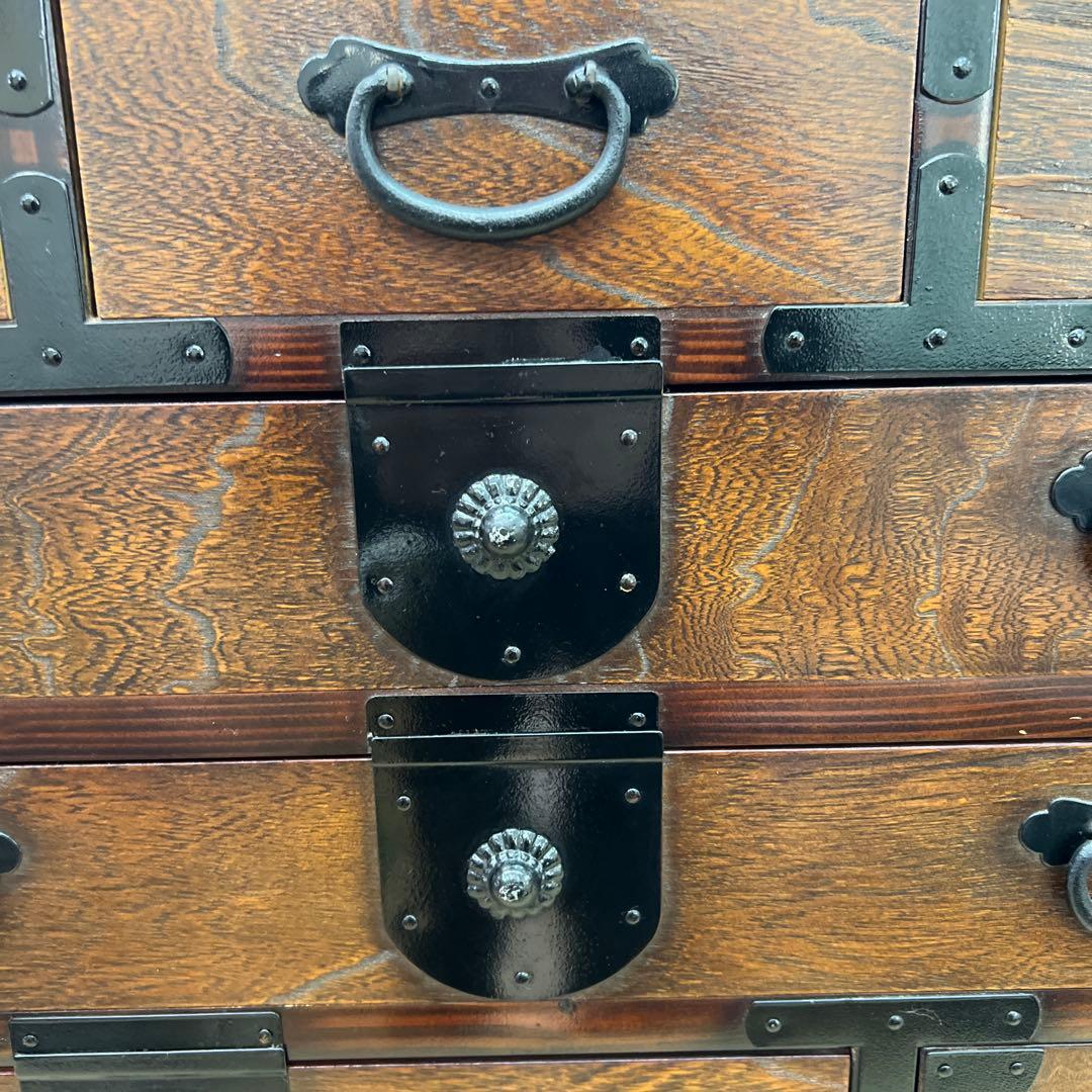 r*y様 アンティーク家具　箪笥　ロック付　昭和レトロ