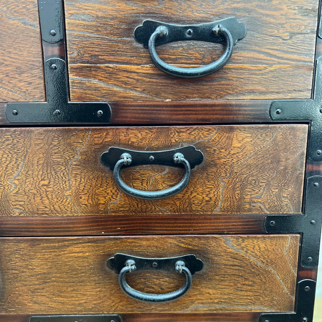 r*y様 アンティーク家具　箪笥　ロック付　昭和レトロ