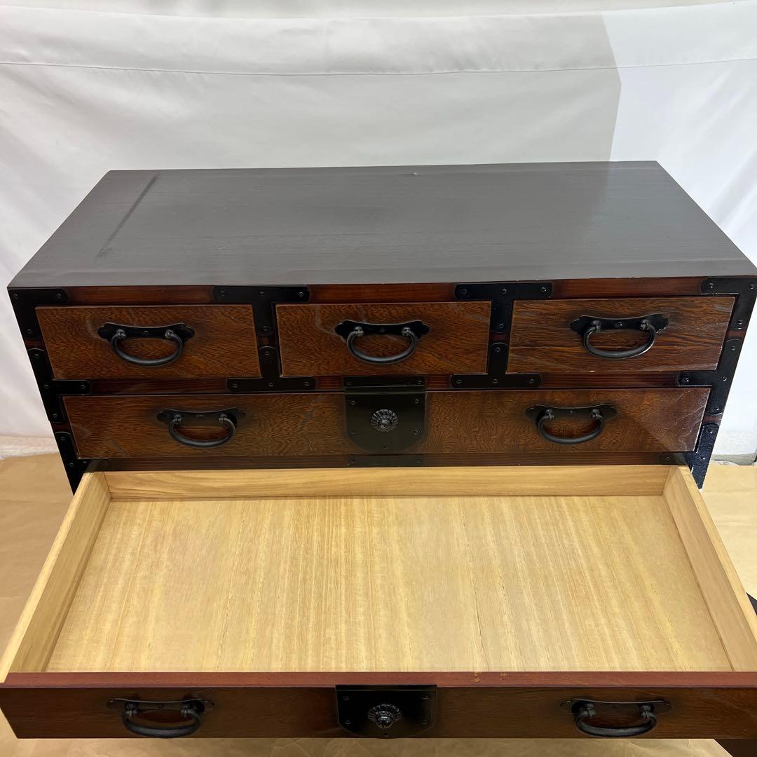 r*y様 アンティーク家具　箪笥　ロック付　昭和レトロ