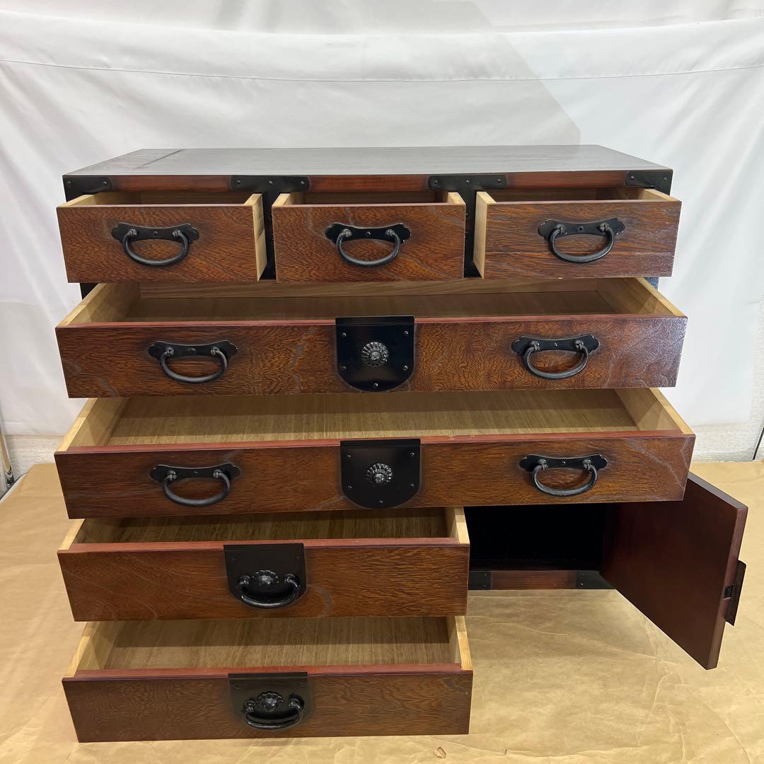 r*y様 アンティーク家具　箪笥　ロック付　昭和レトロ