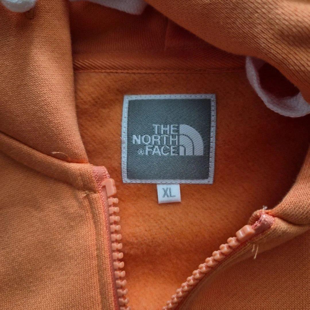 THE NORTH FACE オレンジ ジップアップパーカー XL　裏起毛