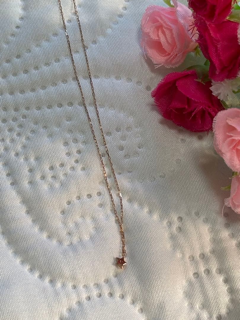 ジュエリーツツミ　星型ネックレス　10k 10金　スター　ダイヤモンド　PG