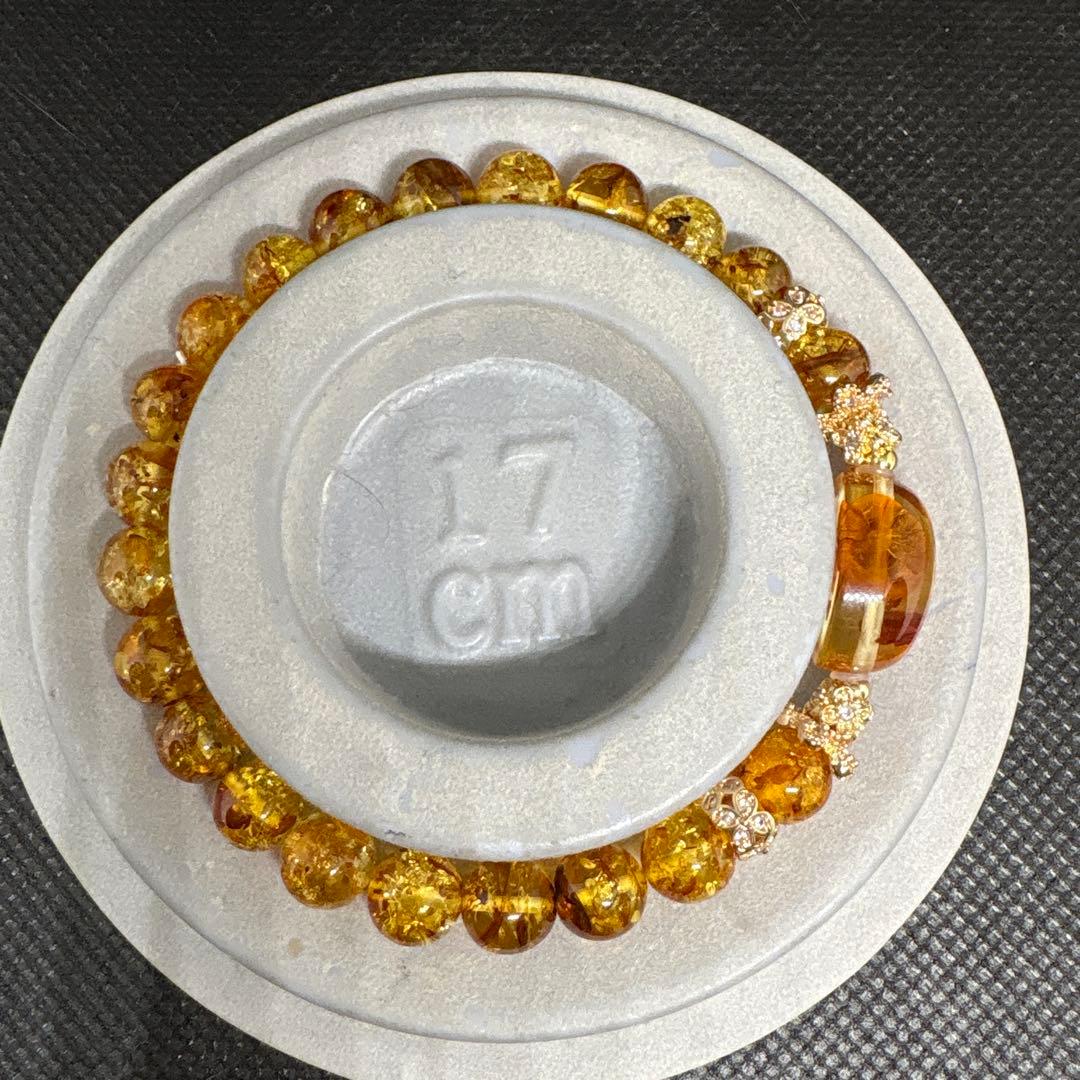 ＊くまこ❤︎様お取置き1/16＊ハニーナッツアンバー　琥珀　ブレスレット