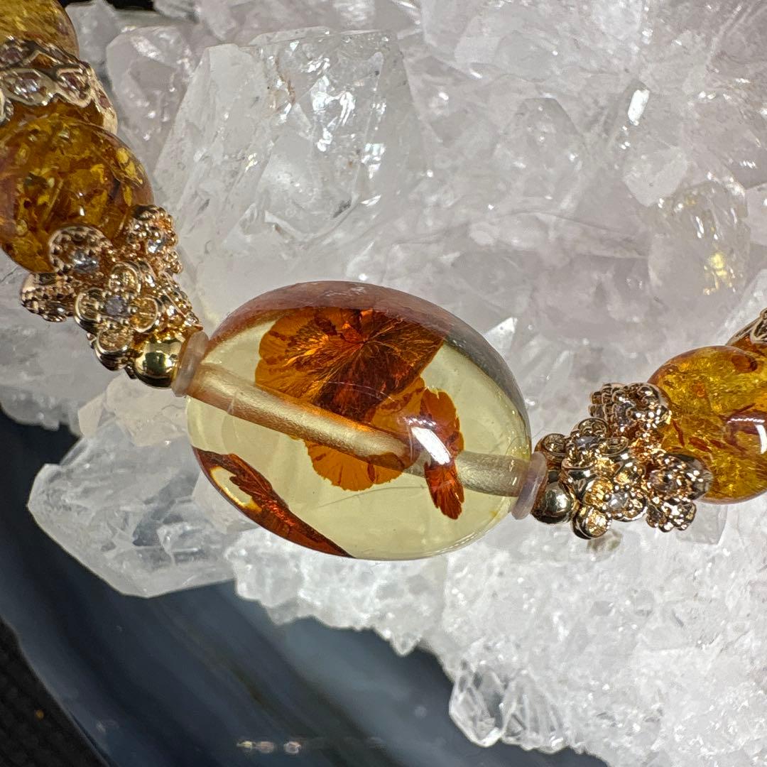 ＊くまこ❤︎様お取置き1/16＊ハニーナッツアンバー　琥珀　ブレスレット