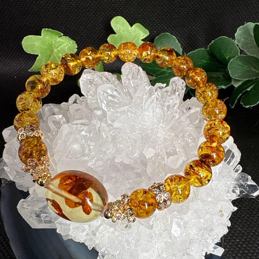 ＊くまこ❤︎様お取置き1/16＊ハニーナッツアンバー　琥珀　ブレスレット