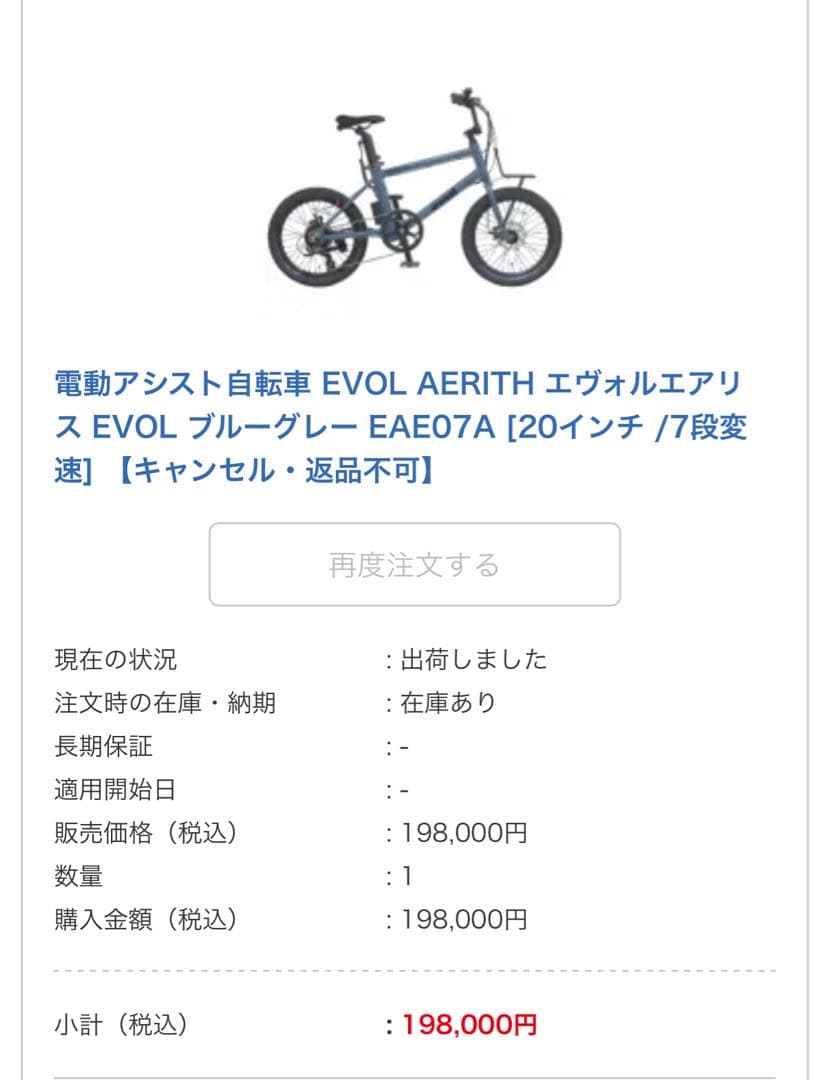 EVOL AERITH EAE07A 電動アシスト自転車 20インチ
