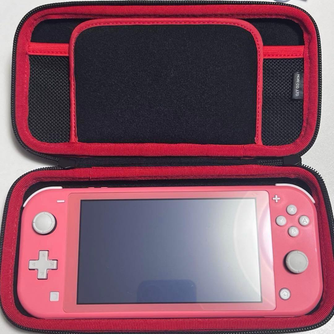 Nintendo Switch Lite コーラル ケース付き