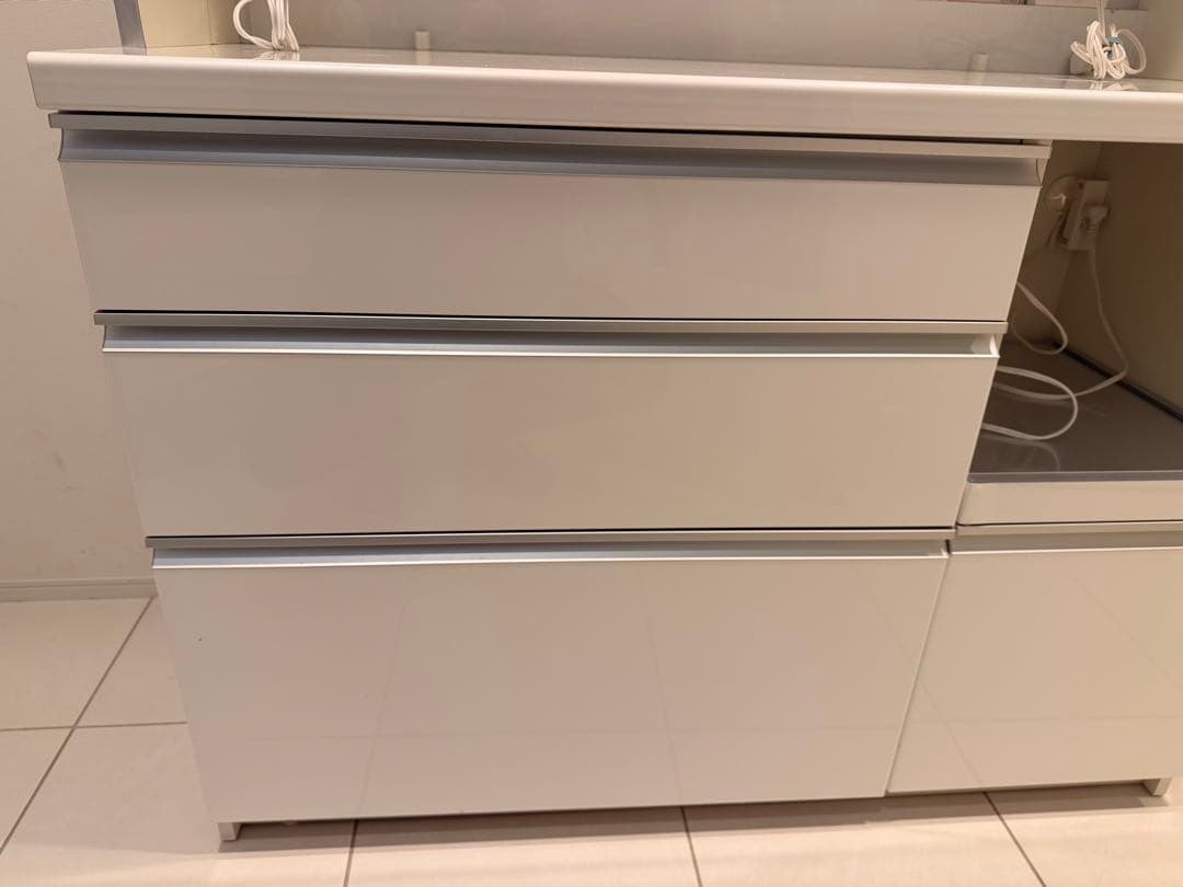 かずみさん専用 ACTUS アクタス ホワイト 食器棚 ガラス扉付き