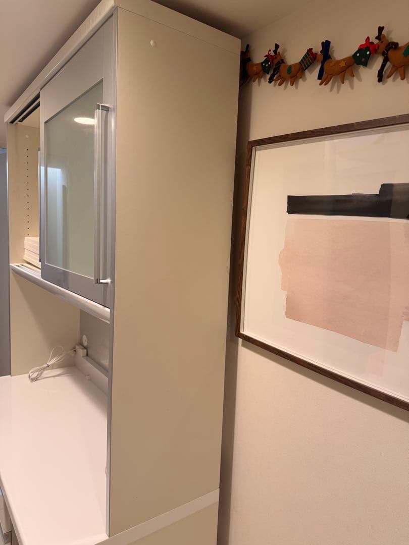 かずみさん専用 ACTUS アクタス ホワイト 食器棚 ガラス扉付き