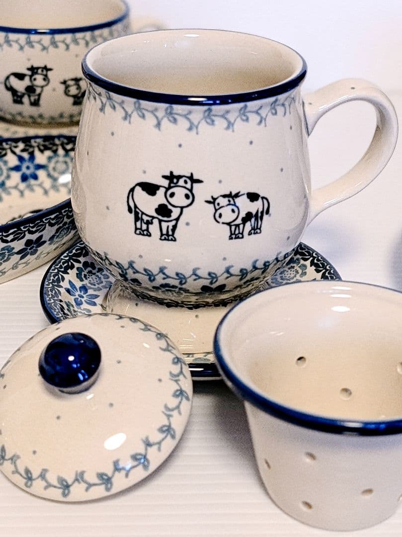 ポーリッシュポタリー 牛さんセット✩˚。⋆