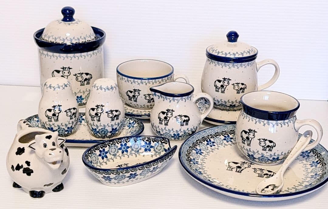 ポーリッシュポタリー 牛さんセット✩˚。⋆