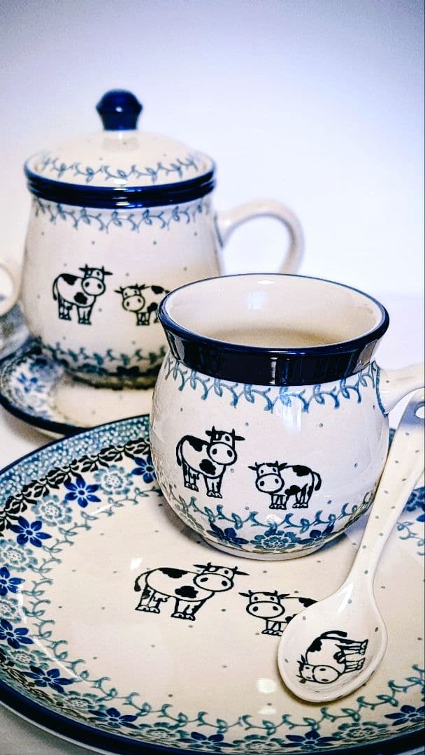 ポーリッシュポタリー 牛さんセット✩˚。⋆