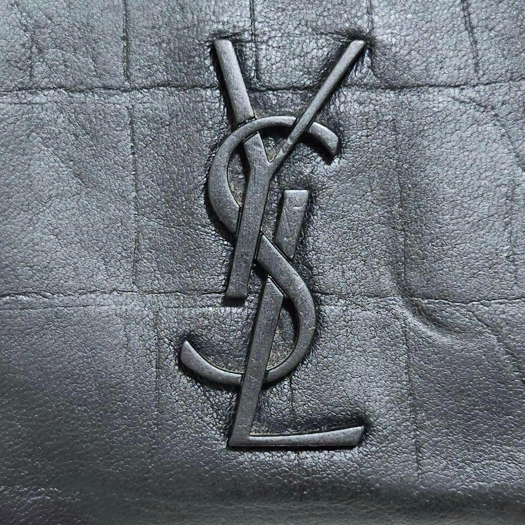 ✨極美品　付属品あり✨サンローラン　マネークリップ　YSL クロコ　レザー