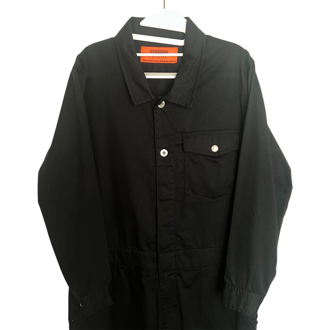 SHIPS別注 UNIVERSAL OVERALL ジャンプスーツ 黒 ブラック