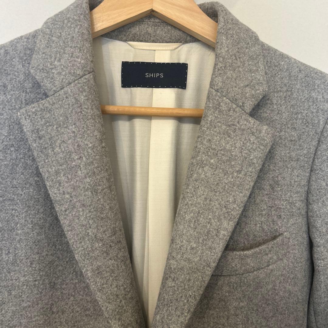 SHIPS チェスターコート カシミア グレー 36