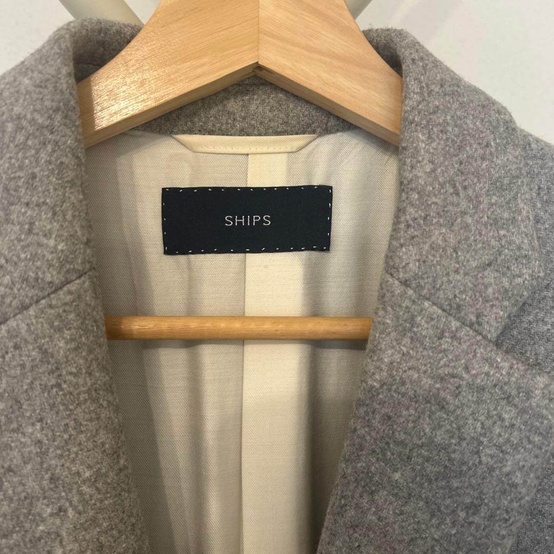 SHIPS チェスターコート カシミア グレー 36