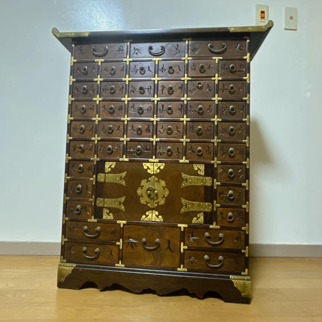 薬箪笥 薬箱 飾棚 小物入れ アンティーク レトロ 昭和 骨董 ヤクジャン