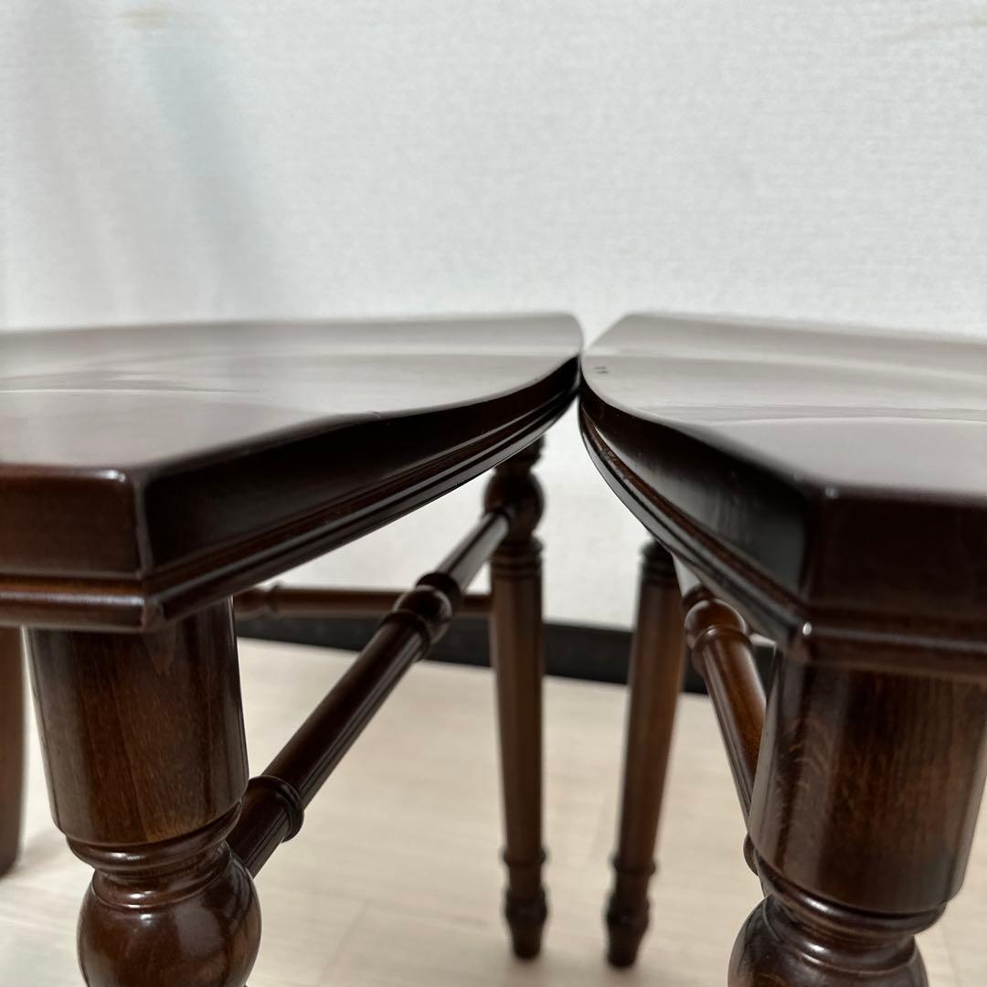 （1/2）カリモク コロニアル ダイニングチェア 食卓椅子 2脚セットi4※